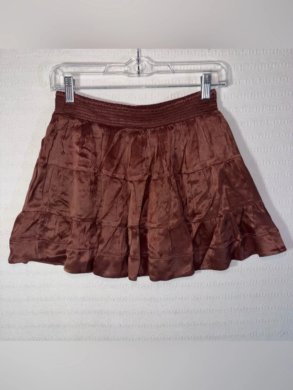 Free People Rivington Skirt Set Brown Sz S Embroidered Cottage Peasant Boho NWT